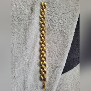 Gold-Tone Cuban Link Bracelet for Men